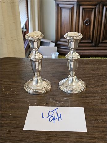 Empire Sterling Weighted Candle Holders