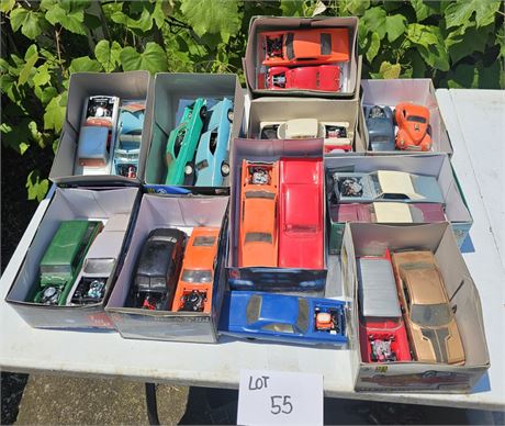 Mixed 1.24 Scale Model Kit Cars- Monogram, Lindberg, ATM & More