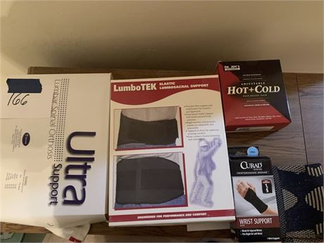 Pain Relief Lot - Lumbo Tek Back Brace, Ultra Sport Lumbar Spinal Support