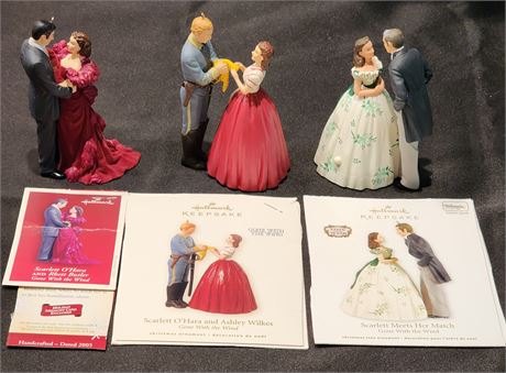 Gone With the Wind Hallmark Ornament Lot 2
