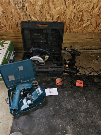 Mixed Makita, Ryobi Cordless Power Tools