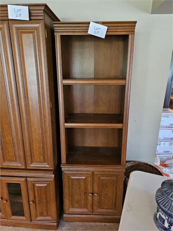 Wood Bookshelf w/ Storage