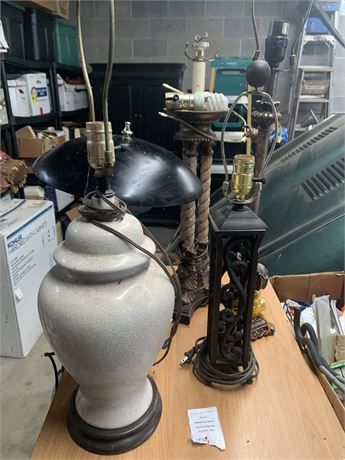 Antique/Vintage Table Lamp Lot of 5
