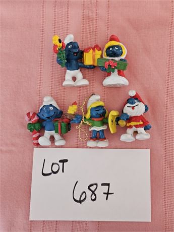 Original Vintage PVC Schleich Peyo Mixed Figurines Lot - 1980's Dates, Sizes