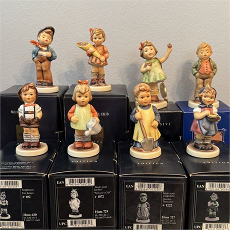 Goebel Hummel Membership Club Figurines w/ Boxes - Lot of 8