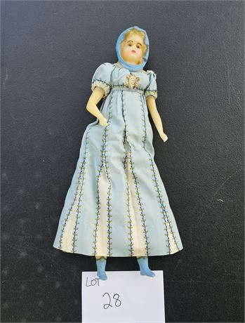 Antique French Wax Doll Hand Painted