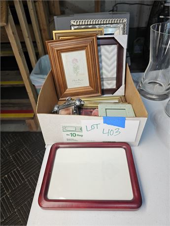 Mixed Picture Frame Lot: Different Styles & Sizes