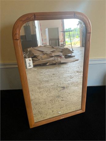 Oak Rounded Top Surround Wall Mirror