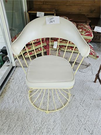 MCM Metal & Vinyl Swivel Chair