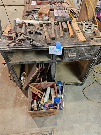 Mixed Tool Lot: Large C-Clamp/Monarch/Hammer/Mallets & Much More