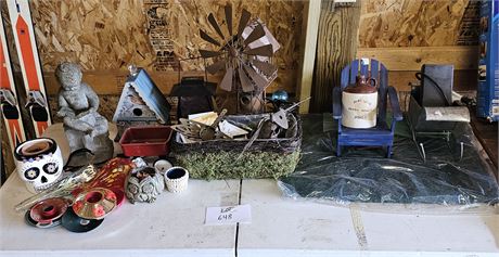 Outdoor Decor- Bird Feeders, Concrete Angel, Bird Houses & More