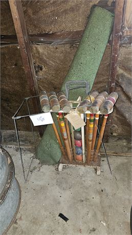 Vintage Wood Croquet Set