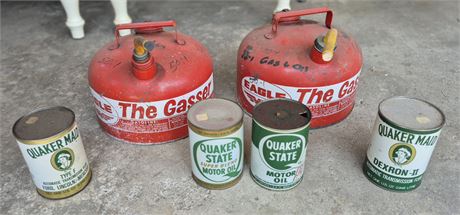 Gas & Oil Can Lot