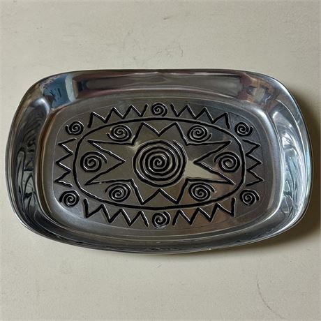 Wilton Armetale "Reggae" Relish Tray and Fun Trinket Holder