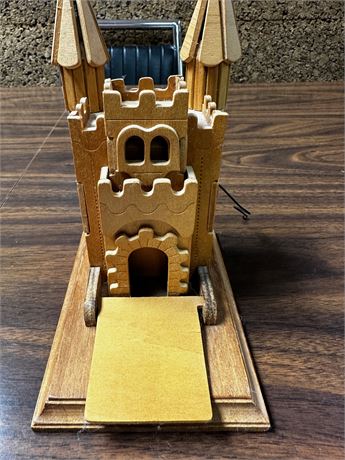 Chinese Craftsman Wooden Camelot Music Box with Draw Bridge