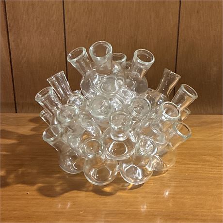 Floral Arranged Glass Vase Set