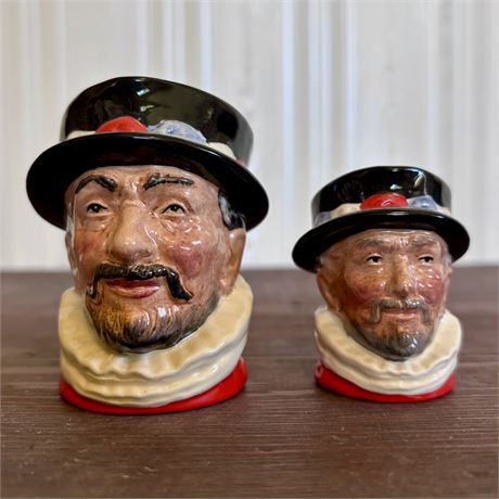 Royal Doulton Beefeater Small & Mini Character Jugs D6233/D6251 England