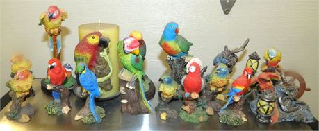 Parrot Figurines, Candle