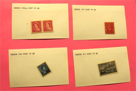 Lot Of 4 Canadian Stamps