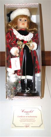 Camelot Porcelain Christmas Doll