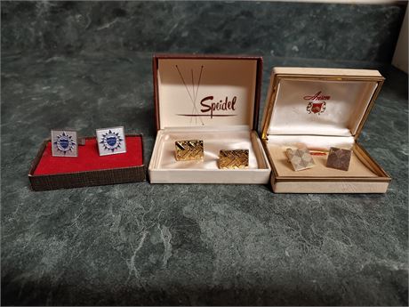 3~Sets of Mens Cuff Links in Original Boxes