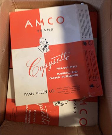 Amco Copysette Pullout Style Manifold Carbon Paper Lot