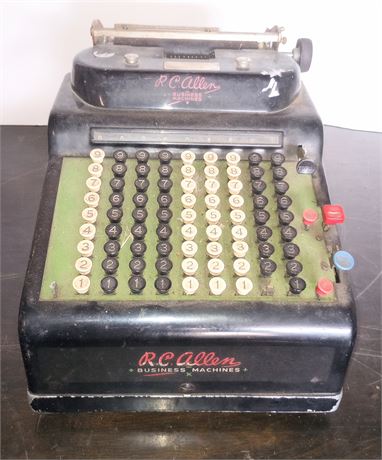 Antique RC Allen Adding Machine