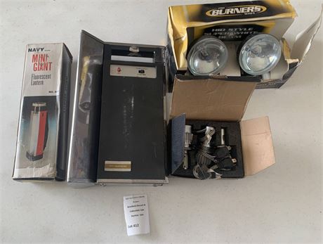 Navy Mini Giant Fluorescent Lantern, Honeywell Strobonar Electronic Flash Unit