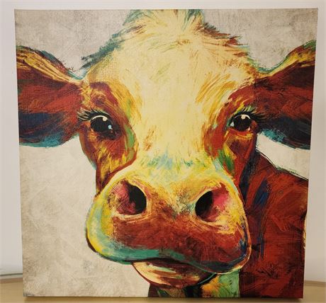 Cow On Canvas