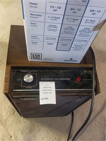 Admiral Automatic Dehumidifier & InSinkErator Badger 5XP Garbage Disposal