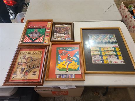 Framed Cleveland Indians Memorabilia: '96 World Series Tickets / Programs & More