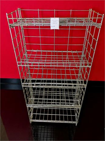 Metal 5 Tier Folding Display Storage Shelving Unit