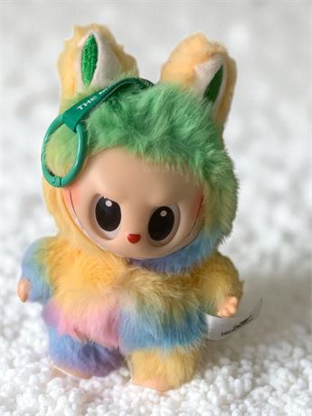 Popmart THE MONSTERS Have a Seat Vinyl Faced Rainbow Plush Toy (Labubu Like)