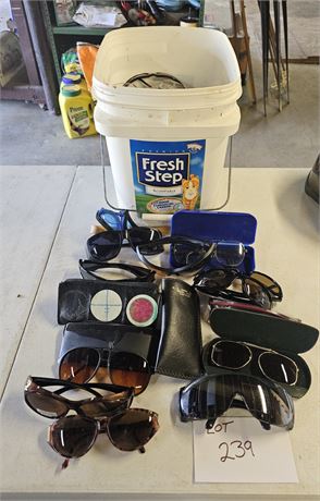 Large Basket Of Mixed Sunglasses, Protective Glasses & More