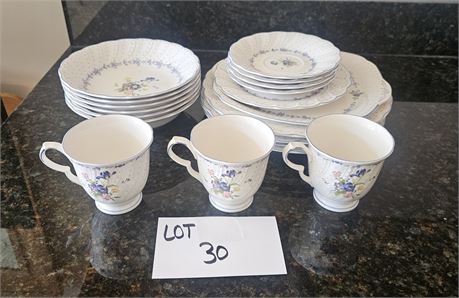 Nikko "Blue Peony' Dinnerware 15+ Pieces For Replacement
