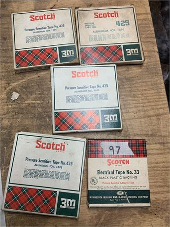 Vintage Scotch Pressure Sensitive Tape 425 and Electrical Tape No. 33