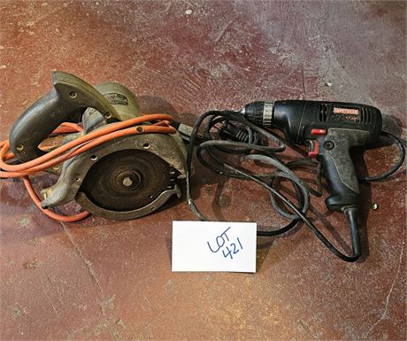 Home Utility 6" Electric Saw & Electric Craftsman Drill