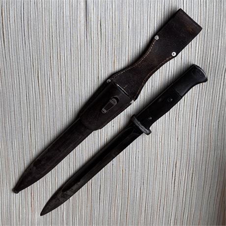 WW2 German 1935 S. 178G Bayonet with 36 Durkopp Scabbard + Leather Frog