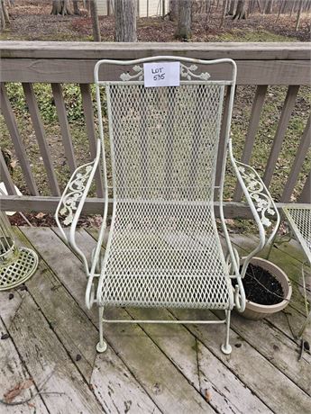 Wrought Iron Highback Rocker