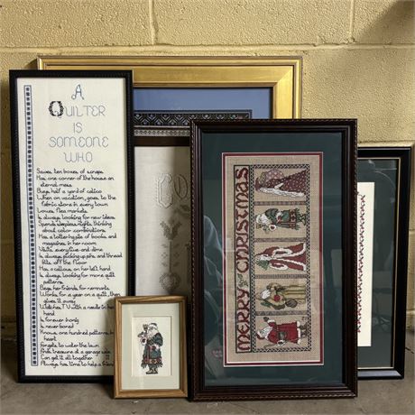 Decorative Cross Stitch Framed Wall Decor - Mixed Bundle