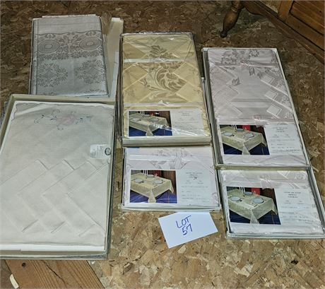 Imported Damask Table Cloths In Original Boxes 60"x90" & More