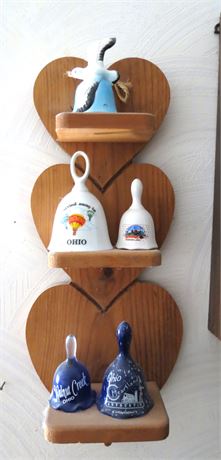 Heart Display Shelf With Bells