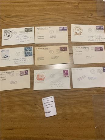 1947 First Day Covers (FDCs) Cachet Stamped Envelope Collection