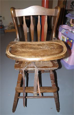 Vintage Wood High Chair