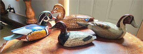 Wood Carved Ducks, Metal Duck Bottle Opener