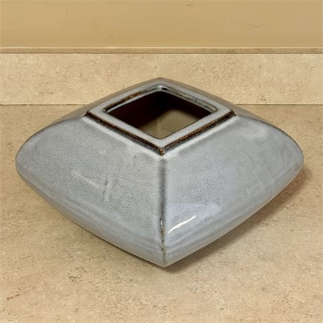 Mid Century Style Pottery Pillow Vase or Planter - 11" x 5.75"H