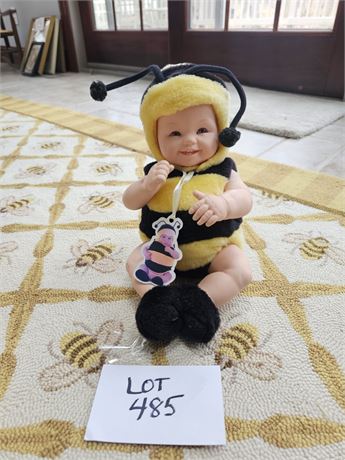 Vintage Anne Geddes 1990's Bee Doll - 10" H