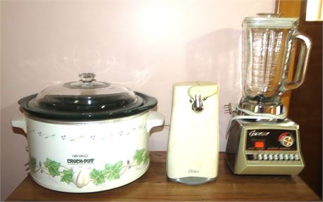 Crock Pot, Blender, Can Opener