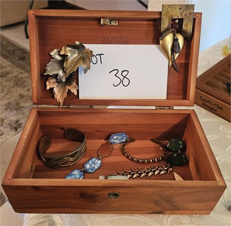 Vintage Mixed Metal Jewelry Lot - Signed Copper "Kim", Brooch, Renoir, Etc...