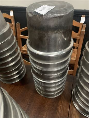 Stainless Steel Bain Marie Stackable Food Storage Pot (Lot of 9)